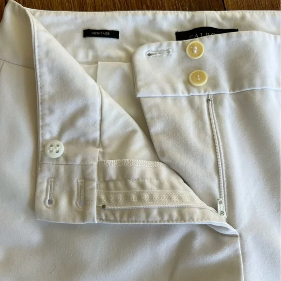 Talbots Heritage Women’s Petite White Cropped Pants Capri Lined Size 8P - Picture 6 of 15